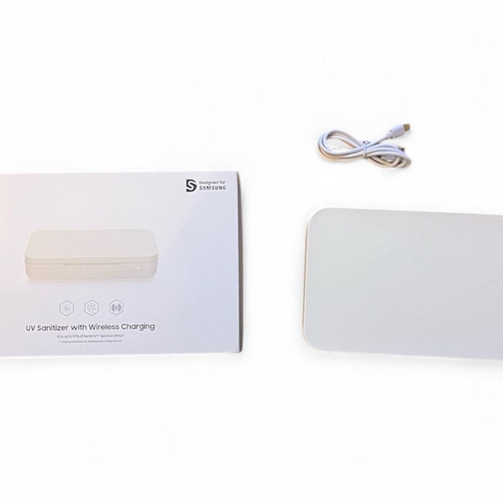 Samsung UV Sanitizer With Wireless Charging Kills Up To 99% Of Bacteria White
